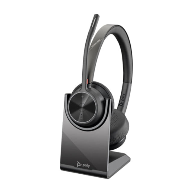 77Y99AA Poly Voyager 4320 UC Stereo USB-A Headset +BT700 USB-A Adapter +Charging Stand